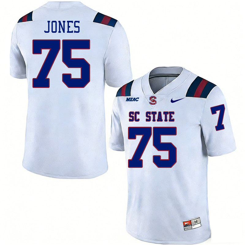 South Carolina State Bulldogs #75 Deacon Jones College Football Jerseys,Uniforms Stitched-White